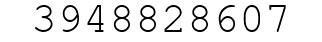 Number 3948828607.