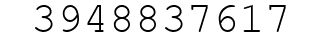Number 3948837617.