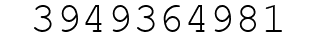 Number 3949364981.