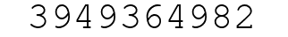 Number 3949364982.