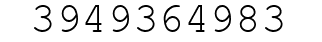 Number 3949364983.