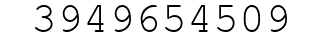 Number 3949654509.