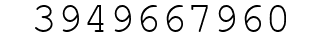 Number 3949667960.