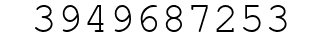 Number 3949687253.