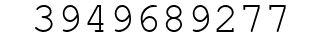 Number 3949689277.
