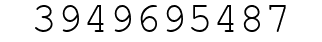 Number 3949695487.