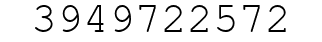 Number 3949722572.