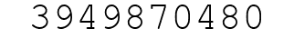 Number 3949870480.