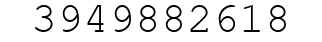 Number 3949882618.