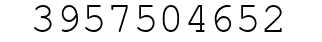 Number 3957504652.