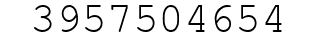Number 3957504654.