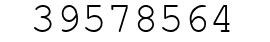 Number 39578564.