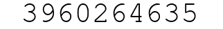 Number 3960264635.