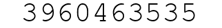 Number 3960463535.