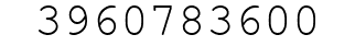 Number 3960783600.