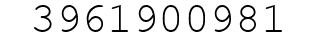 Number 3961900981.