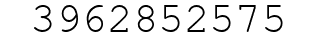 Number 3962852575.