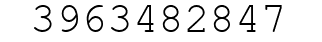 Number 3963482847.