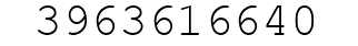 Number 3963616640.