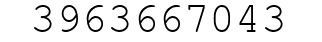 Number 3963667043.