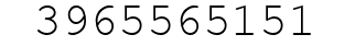 Number 3965565151.