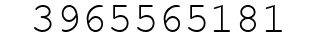 Number 3965565181.