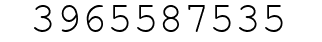 Number 3965587535.