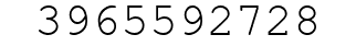 Number 3965592728.