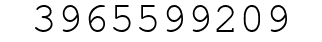 Number 3965599209.