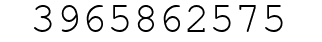 Number 3965862575.