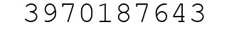 Number 3970187643.