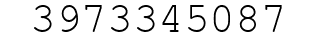 Number 3973345087.