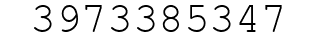 Number 3973385347.