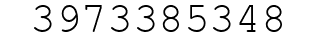 Number 3973385348.