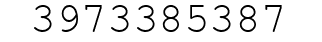 Number 3973385387.