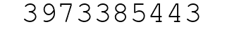 Number 3973385443.