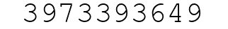 Number 3973393649.
