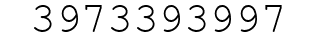 Number 3973393997.
