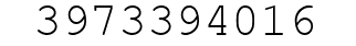Number 3973394016.