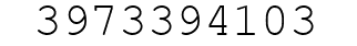 Number 3973394103.