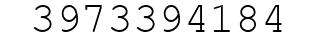 Number 3973394184.