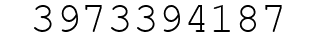 Number 3973394187.