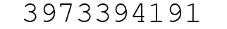 Number 3973394191.