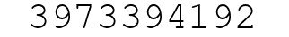 Number 3973394192.