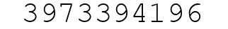 Number 3973394196.