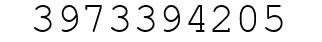 Number 3973394205.