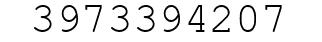 Number 3973394207.