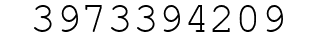 Number 3973394209.