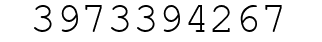 Number 3973394267.