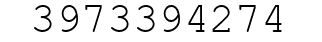 Number 3973394274.